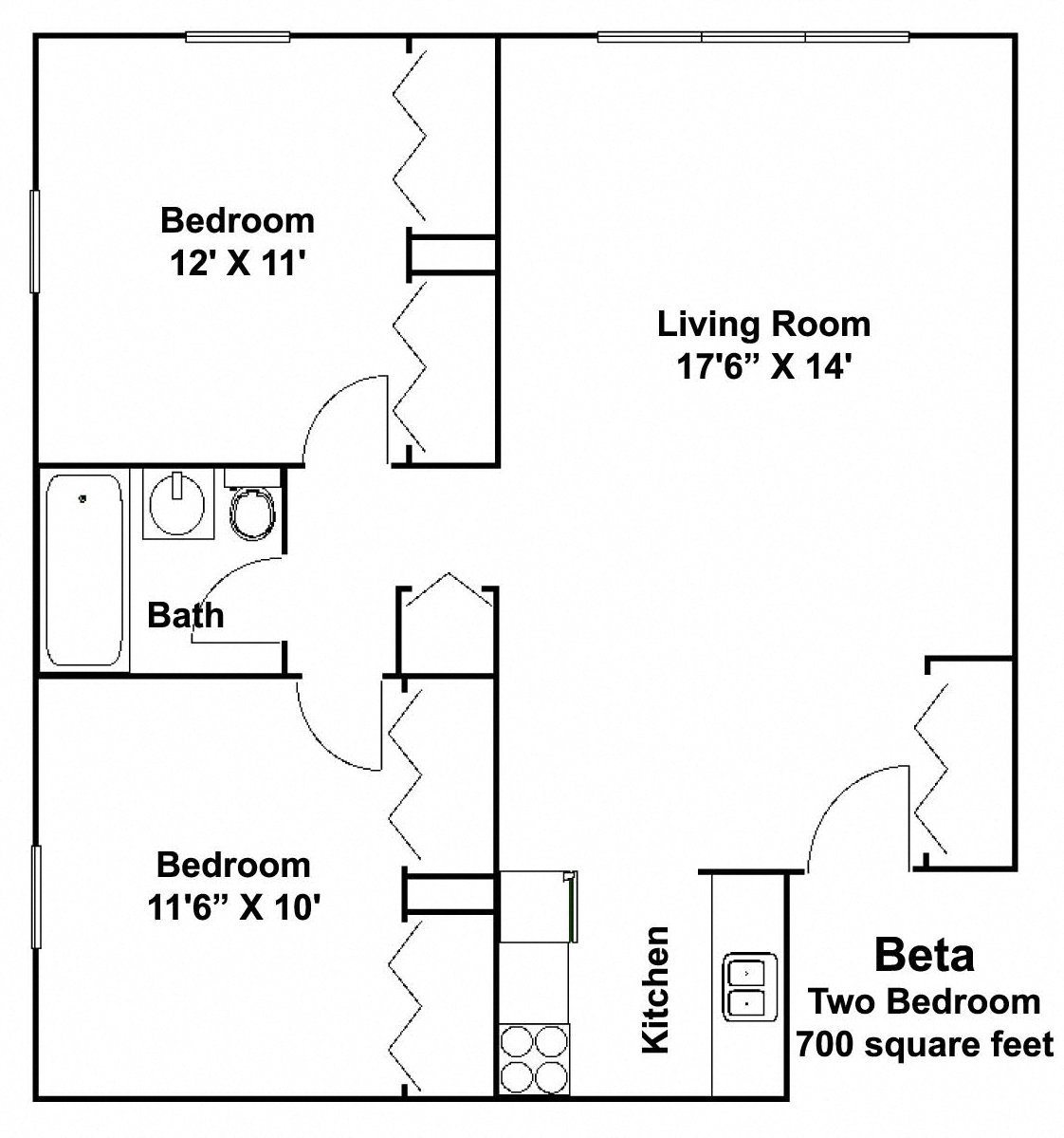 Floor Plans of 326 6th Ave Apartments in Minneapolis, MN